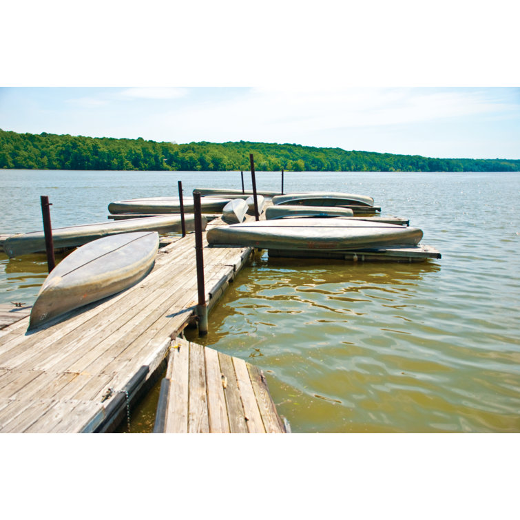 Breakwater Bay Row Of Canoes Wrapped Canvas Painting Wayfair.co.uk